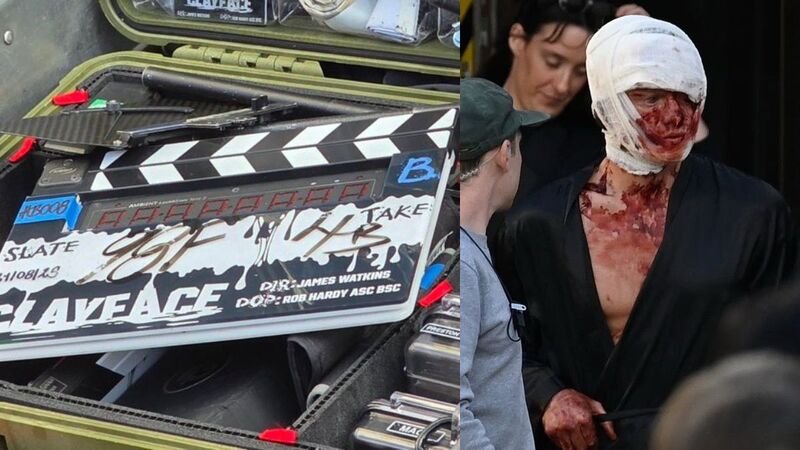 Tom Rhys Harries no set de Cara de Barro