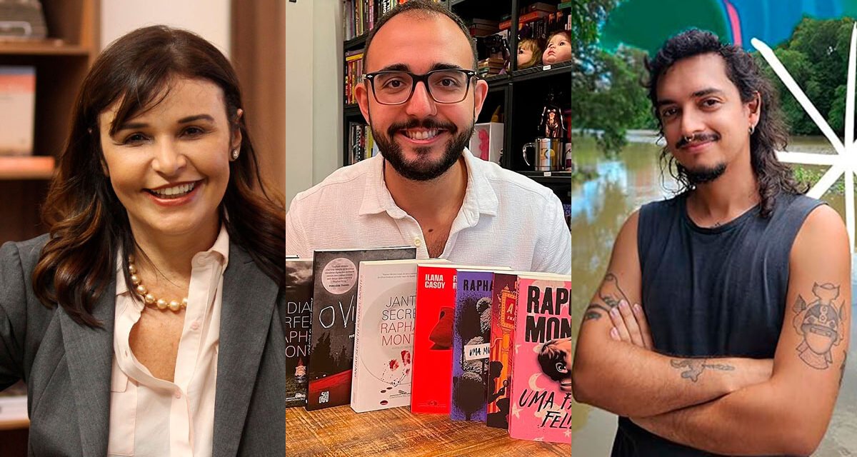 Bienal do Livro de Pernambuco traz mesa sobre Suspense nacional com Raphael Montes, Andrea Nunes e Lucas Santana