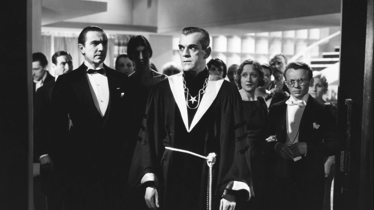 Boris Karloff e Béla Lugosi em O Gato Preto 1934