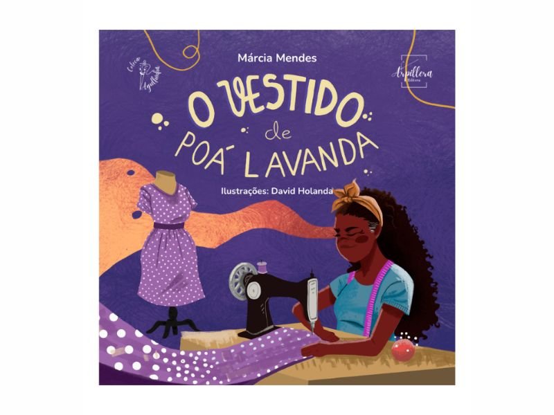 Capa de O vestido de poá lavanda, de Márcia Mendes