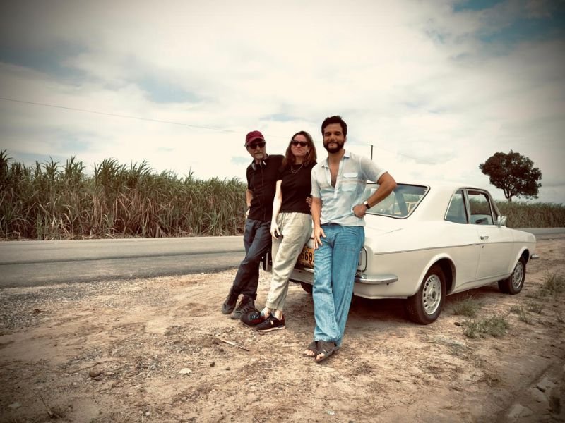 Kleber Mendonça Filho, Emilie Lesclaux e Wagner Moura