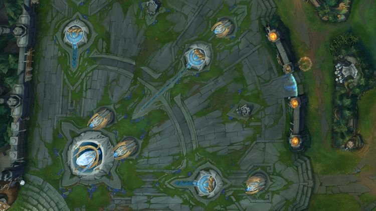 mapa inspirado no reino Demacia, League of Legends