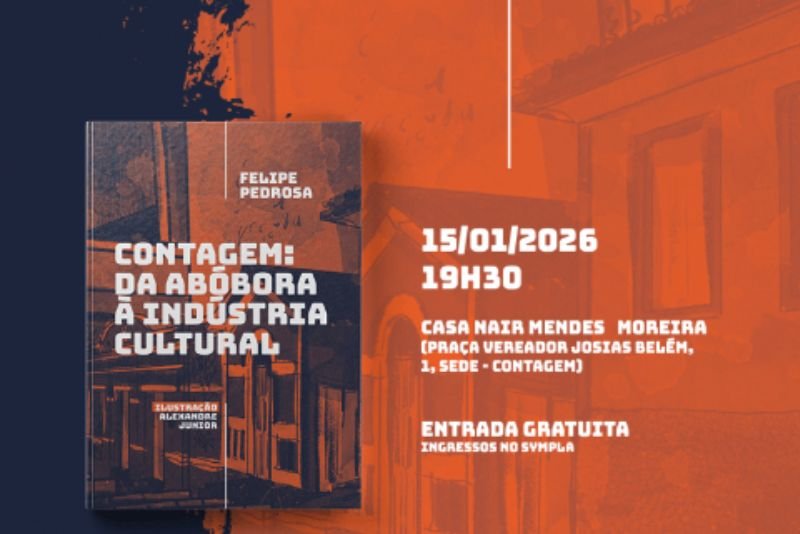 Cartaz de divulgação do evento de lançamento do livro.