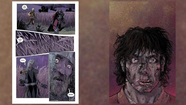 Corpse Knight HQ - Credito - Skybound-Image Comics - Paginas da HQ mostrando um pouco da arte