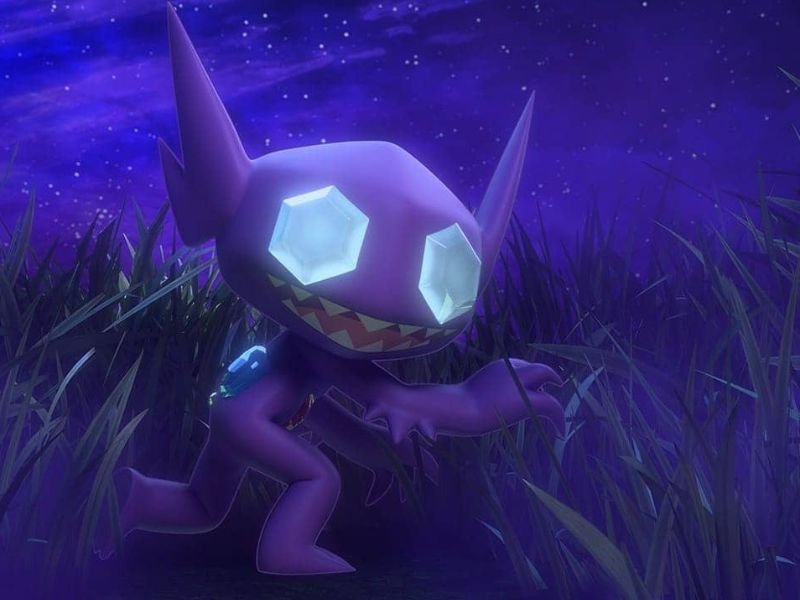 Sableye surge na escuridão da noite em Pokémon Unite
