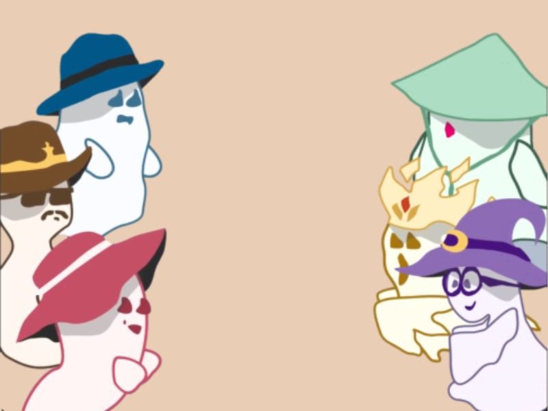 Fantamas com chapéus ganham personalidade própria em Ghosts With Hats