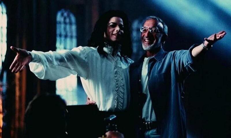 Michael e o diretor Stan Winston