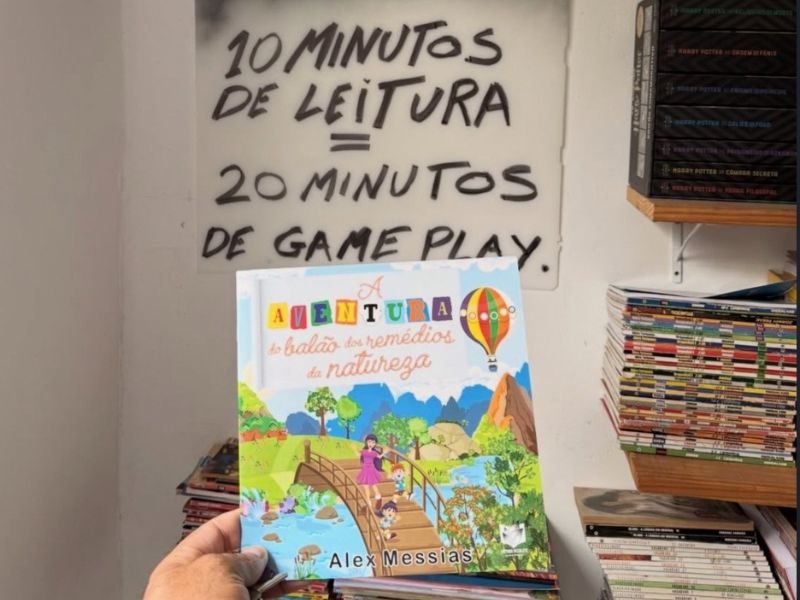 Cantinho da leitura na WD Game House mostra troca de leitura por tempo de gameplay.