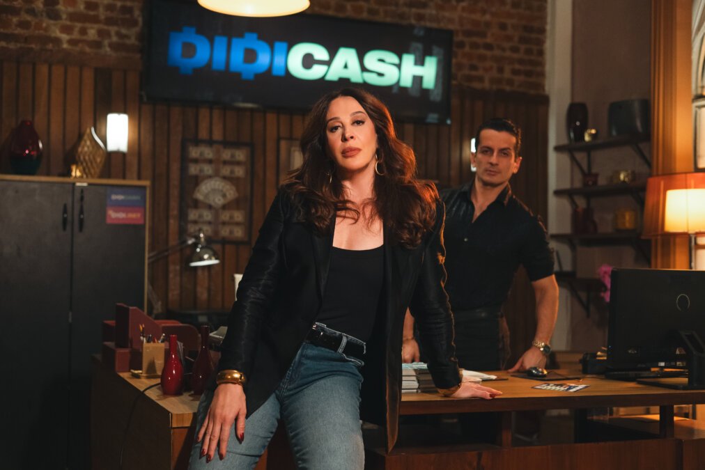 Claudia Raia e Zé Wendell como Dienifer e Fabrizzio em Fúria