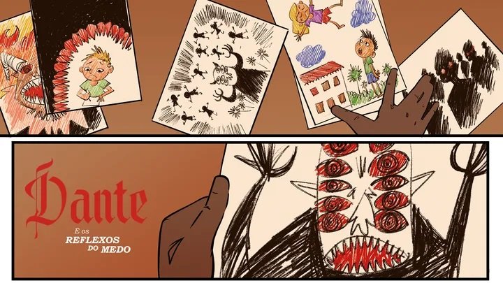 Arte divulgada no Catarse de "Dante: e os reflexos do medo" | Crédito: Divulgação/Catarse