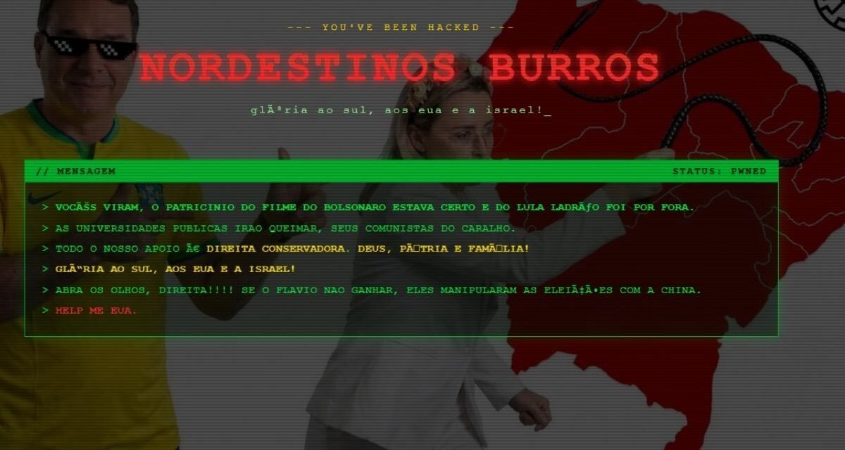Site da Ancine é invadido por hackers e exibe ataques contra Lula e nordestinos